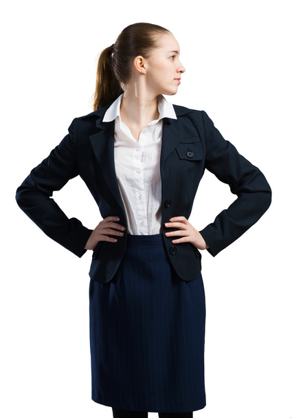 Businesswoman with arms on waist - Photo, Image