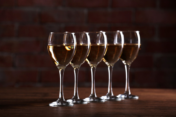 Half full wine glasses - Photo, Image