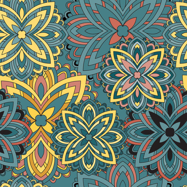 Mandala. Vintage decorative elements. seamless pattern. - Vector, afbeelding