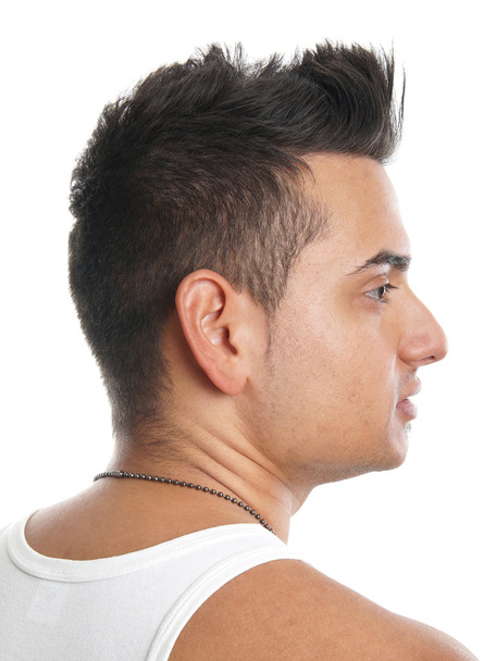man with spiky hair - Foto, afbeelding