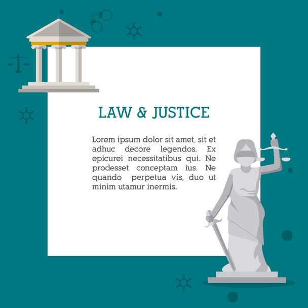 Hukuk ve adalet tasarım - Vektör, Görsel