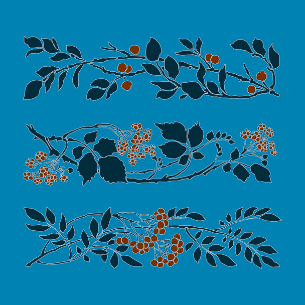 flower design, Art Deco vintage illustration - Διάνυσμα, εικόνα