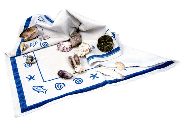 seashells and towel - Photo, Image