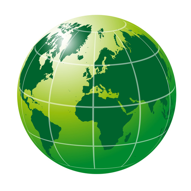 internationaler grüner Globus - Vektor, Bild