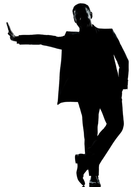 One business man silhouette - Foto, immagini