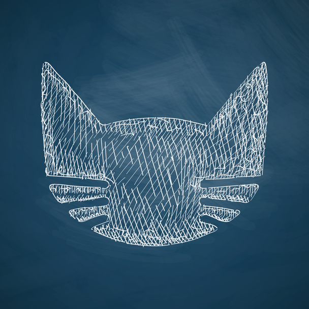 Ikona ruky nakreslené kočka - Vektor, obrázek