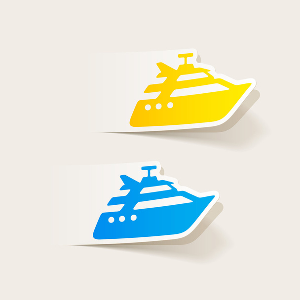 Реалістичний елемент дизайну: яхта
 - Вектор, зображення