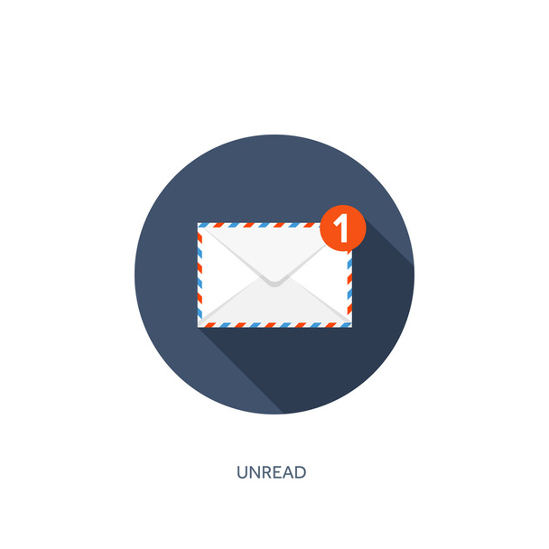 Vector illustration. Envelope icon. Letter, email. Message and communication. - Vektör, Görsel