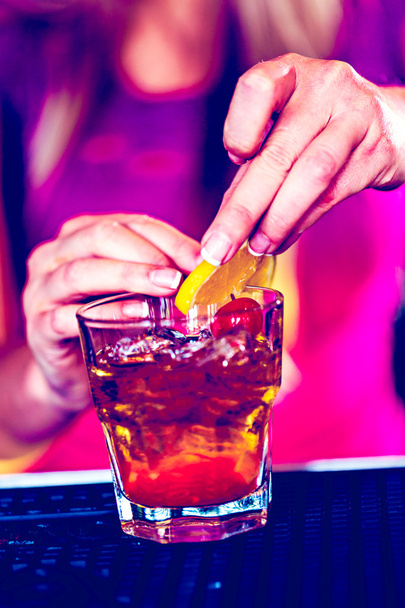 Altmodischer Cocktail  - Foto, Bild