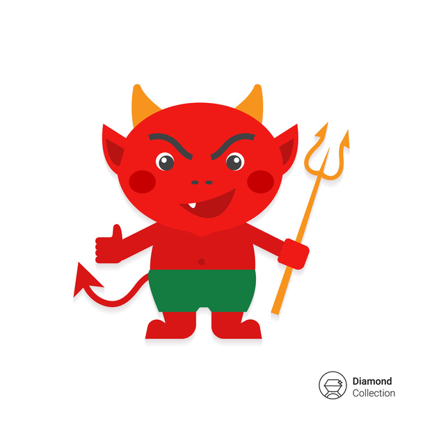 Cartoon devil icon - Вектор,изображение
