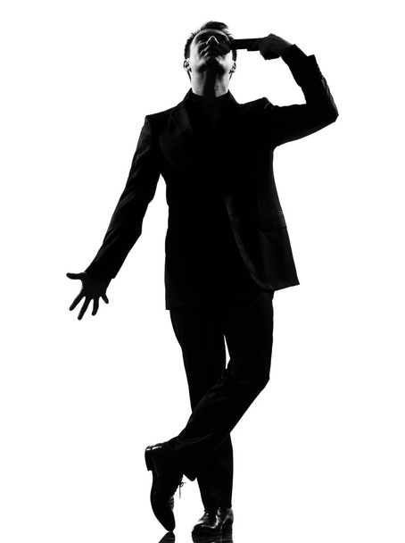 Silhouette man despair suicide - Fotografie, Obrázek