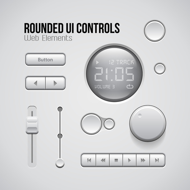 Web UI Controls Design Elements - Vector, Image