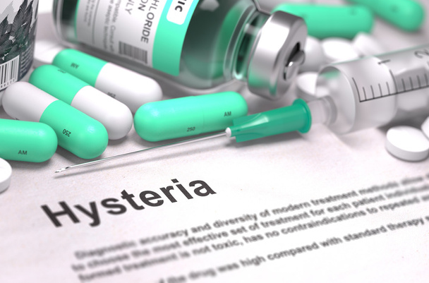 Hysteria Diagnosis. Medical Concept. Composition of Medicaments. - Φωτογραφία, εικόνα