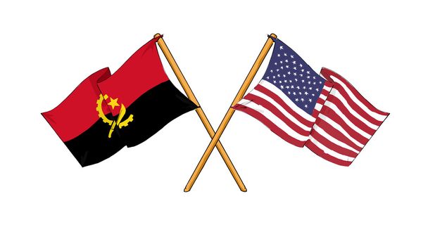 American and Angolan alliance and friendship - Photo, Image