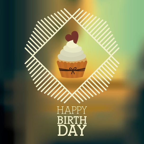 happy birthday card design - Vektori, kuva
