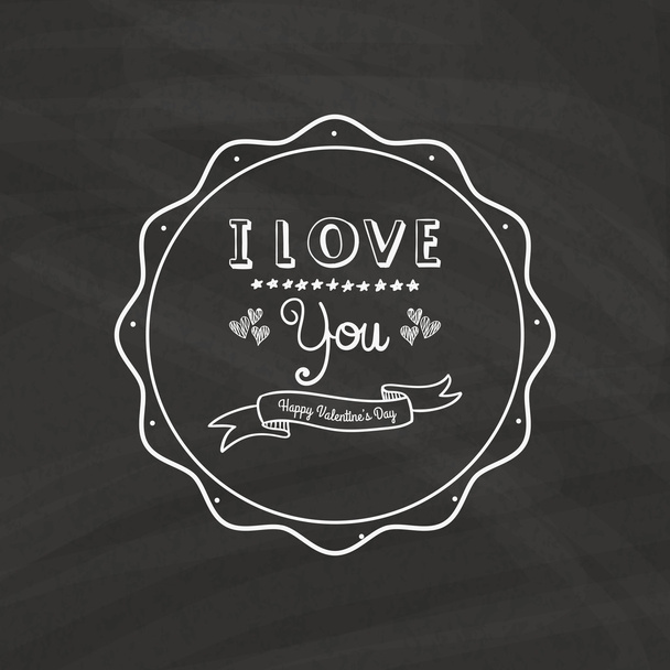 Cute Love Label - Vector, imagen