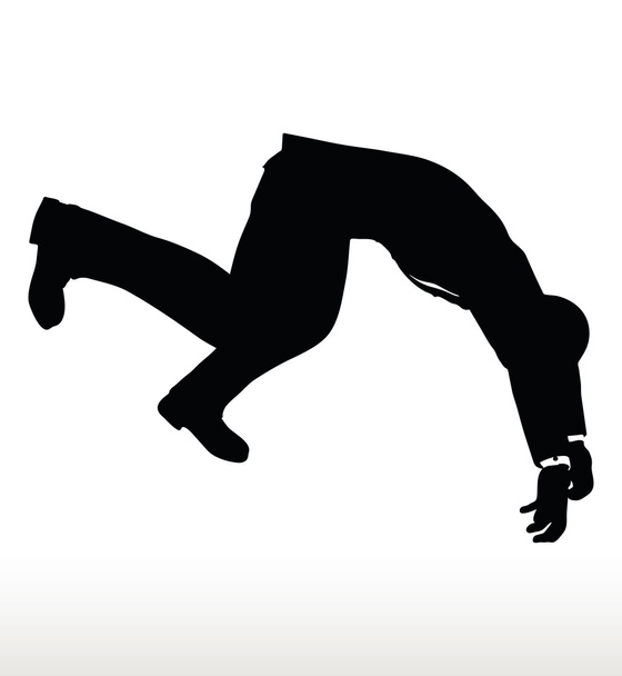 silhouette of businessman falling - Vettoriali, immagini