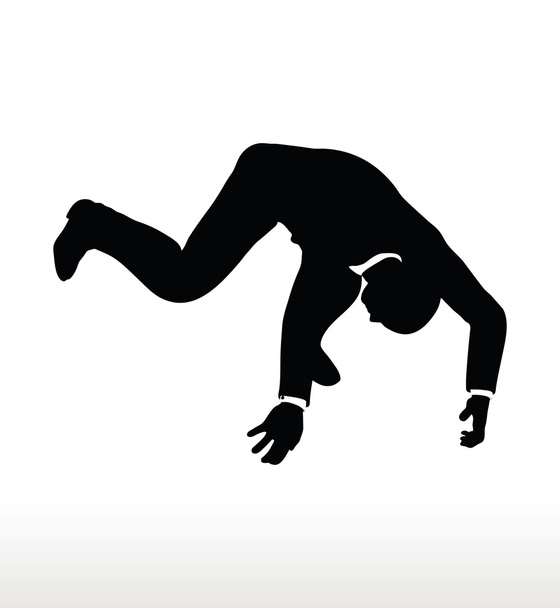 silhouette of businessman falling - Vector, Image
