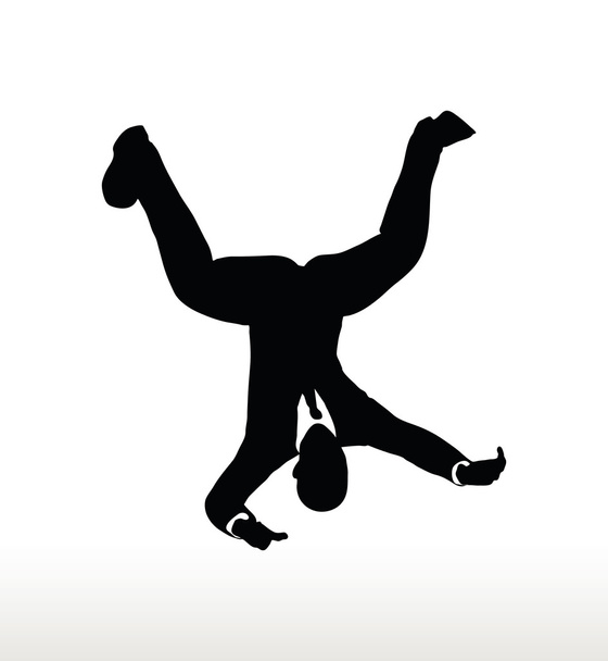 silhouet van zakenman die vallen - Vector, afbeelding