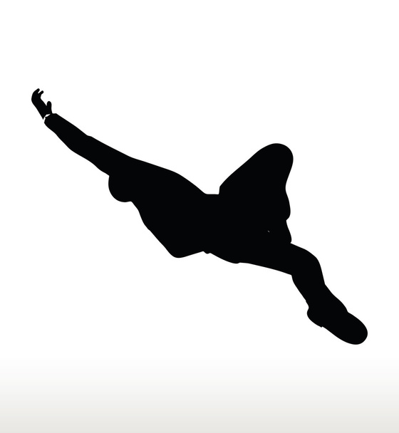 silhouette of businessman falling - Vector, Image