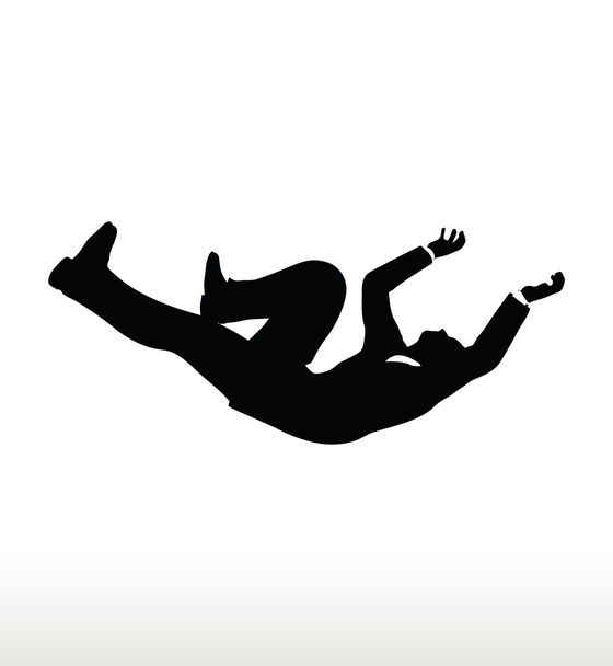 silueta de hombre de negocios cayendo
 - Vector, imagen