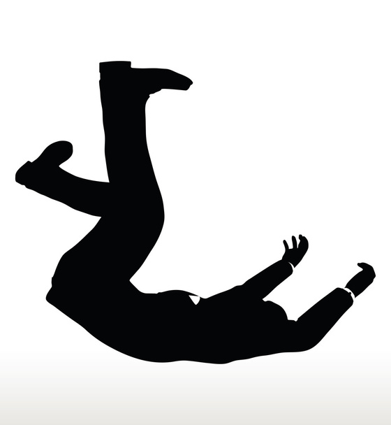 силуэт падающего бизнесмена
 - Вектор,изображение