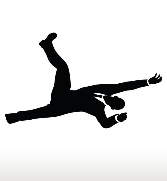 silueta de hombre de negocios cayendo
 - Vector, imagen