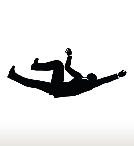 силуэт падающего бизнесмена
 - Вектор,изображение