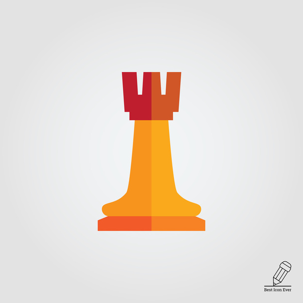 Chess rook icon - Vektor, Bild