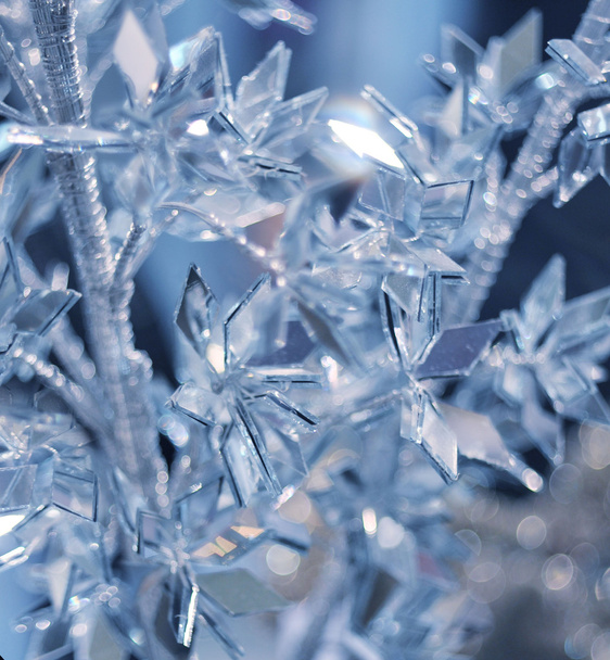 fundo de inverno com cristais de gelo - Foto, Imagem