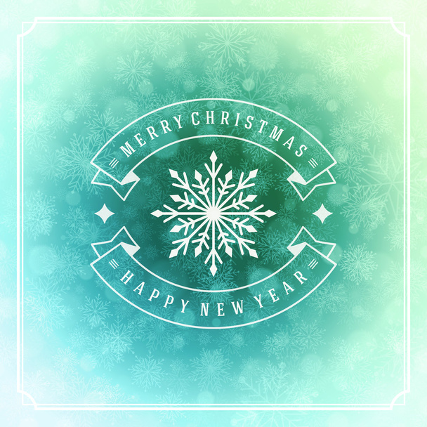 Navidad tarjetas de felicitación luces y copos de nieve vector de fondo
 - Vector, imagen