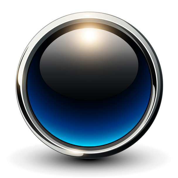 Blue shiny button - Vecteur, image