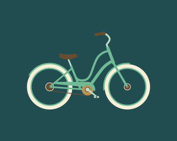 Stylish retro bicycle. - Vector, Image