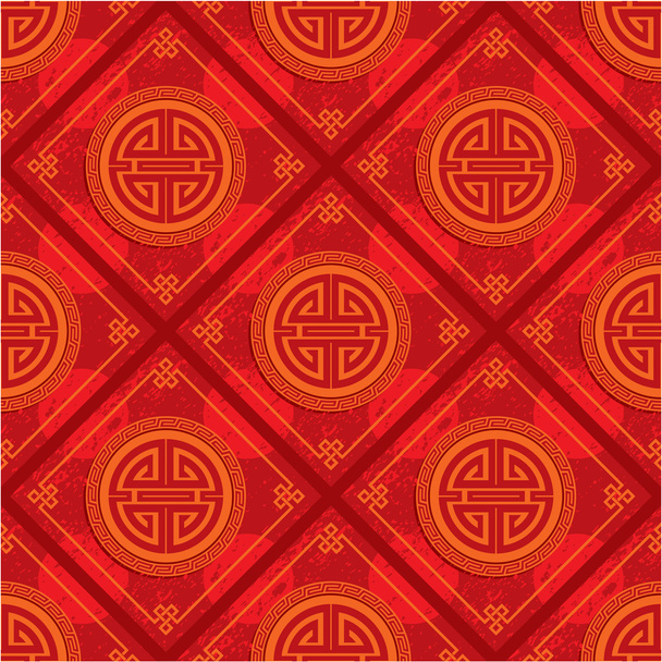 Vector Oriental Chinese Seamless Pattern (Background, Tile, Wallpaper) - Vector, Imagen