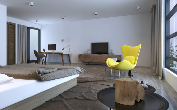 Yatak odası fikir: minimalist iç - Fotoğraf, Görsel