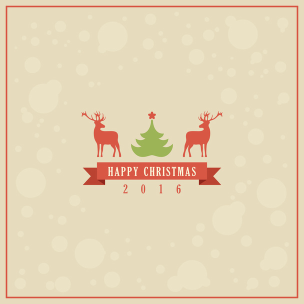 Vector Christmas greeting card, dark background - Vetor, Imagem