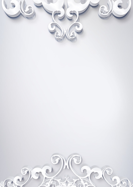 piękny kwiatowy 3d biały - Zdjęcie, obraz
