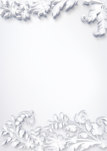 beautiful floral white 3D - Photo, Image