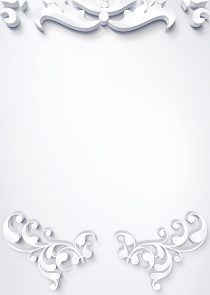 beautiful floral white 3D - Foto, afbeelding