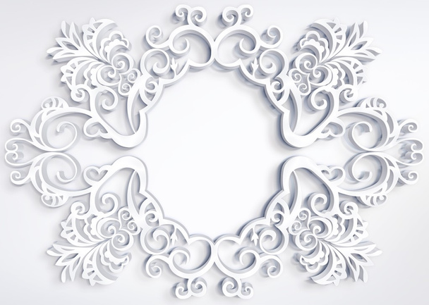 красивый цветочный белый 3D
 - Фото, изображение