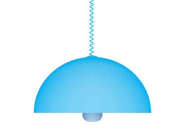 Light blue semicircular lamp - Vector, Image