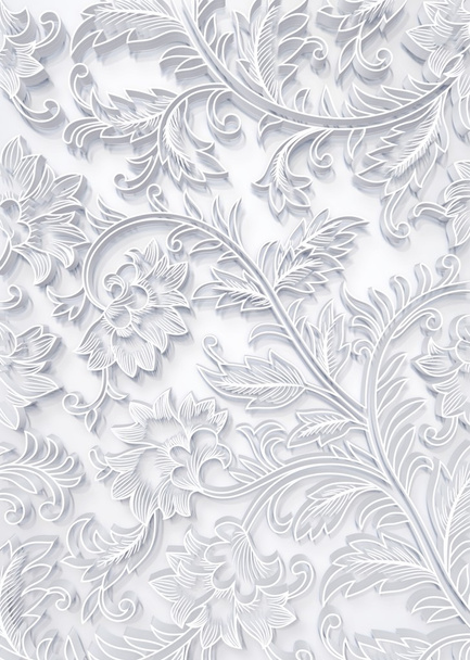 hermoso floral blanco 3D
 - Foto, Imagen