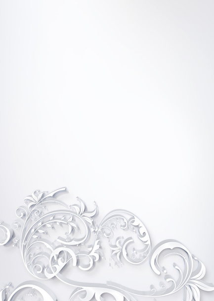 schöne florale weiße 3D - Foto, Bild