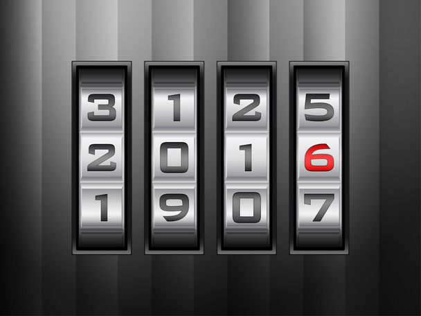 combination lock 2016 - Vector, Imagen
