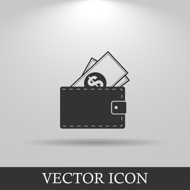 Peněženka s ikonou dolarů - Vektor, obrázek