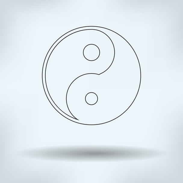 Yin-yang icon of harmony and balance - Vector, Image