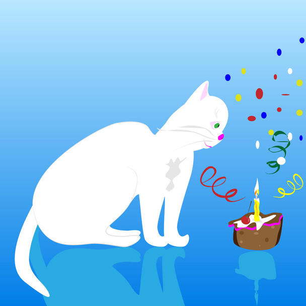 Joyeux anniversaire Cat - Vecteur, image