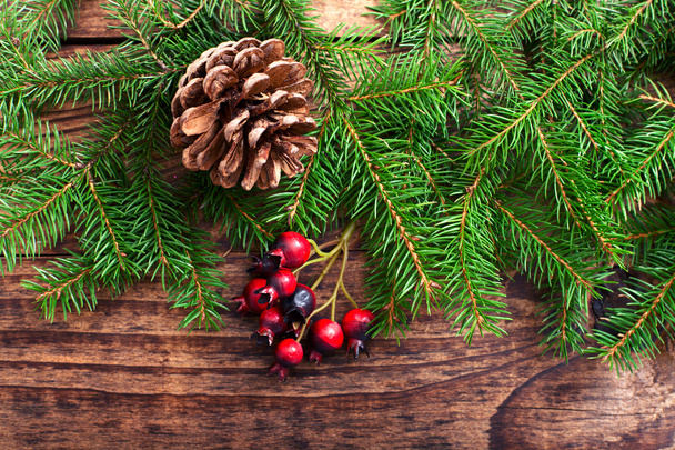 Christmas background with spruce branches - Fotografie, Obrázek