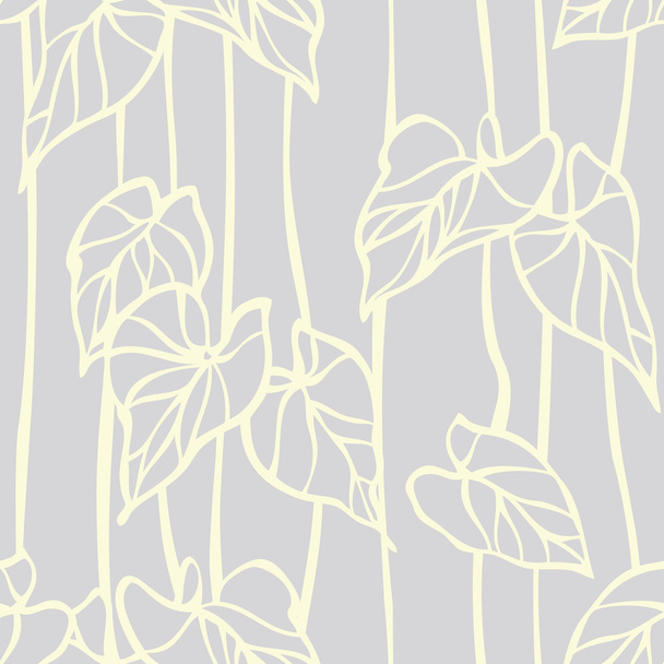 Summer leaves  pattern - Wektor, obraz