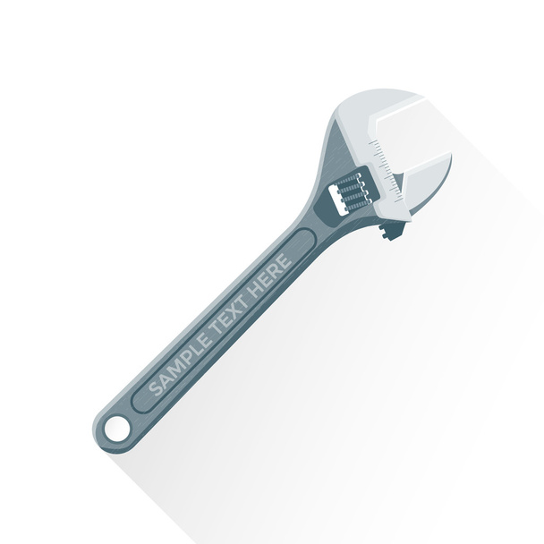 vector flat adjustable wrench illustration ico - Вектор, зображення